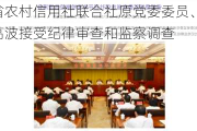 云南省农村信用社联合社原党委委员、纪委书记高波接受纪律审查和监察调查