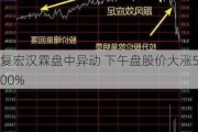 复宏汉霖盘中异动 下午盘股价大涨5.00%