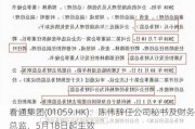 看通集团(01059.HK)：陈伟辞任公司秘书及财务总监，5月18日起生效