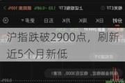 沪指跌破2900点，刷新近5个月新低