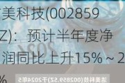 洁美科技(002859.SZ)：预计半年度净利润同比上升15%～25%