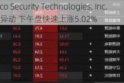 Napco Security Technologies, Inc.盘中异动 下午盘快速上涨5.02%