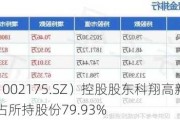 东方智造（002175.SZ）控股股东科翔高新累计质押1.96亿股，占所持股份79.93%