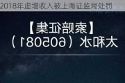 太和水2018年虚增收入被上海证监局处罚