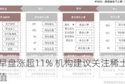 中国稀土早盘涨超11% 机构建议关注稀土产业链战略配置价值