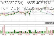 煜邦电力(688597.SH)：6595.40万股限售股将于6月17日起上市流通 占总股本26.70%