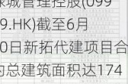 绿城管理控股(09***9.HK)截至6月30日新拓代建项目合约总建筑面积达1746万平方米