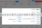 自如住房天津子公司价格欺诈遭罚10万元