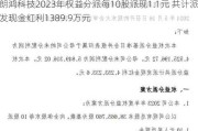 朗鸿科技2023年权益分派每10股派现1.1元 共计派发现金红利1389.9万元