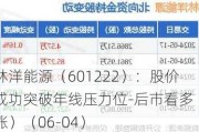 林洋能源（601222）：股价成功突破年线压力位-后市看多（涨）（06-04）