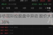 智纺国际控股盘中异动 股价大涨5.38%