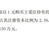 鲁新股份以1元购买王爱臣持有的华沃德源环境技术（济南）有限公司2.5%的股权