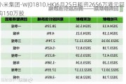 小米集团-W(01810.HK)6月25日耗资2656万港元回购150万股