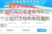 如何在深圳申请摇号？这个过程的流程和条件有哪些？