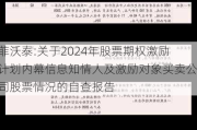 菲沃泰:关于2024年股票期权激励***内幕信息知情人及激励对象买卖公司股票情况的自查报告