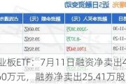 创业板ETF：7月11日融资净卖出4656.60万元，融券净卖出25.41万股