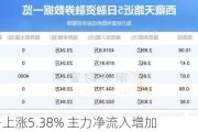 ***天路上涨5.38% 主力净流入增加