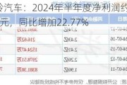 江铃汽车：2024年半年度净利润约8.95亿元，同比增加22.77%