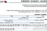 中国生物科技服务附属于美国ASCO2024年年会上宣布临床实验结果