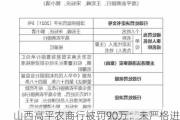 山西高平农商行被罚90万：未严格进行风险审查，投资企业债券形成风险