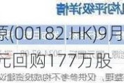 协合新能源(00182.HK)9月12日耗资92万港元回购177万股