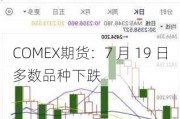 COMEX期货：7 月 19 日多数品种下跌