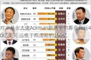 对冲基金大佬Ackman新基金的筹资目标40亿美元 远低于两周前的250亿