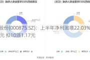 吉电股份(000875.SZ)：上半年净利润增22.03%至10.95亿元 拟10派1.17元