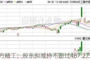 南方精工：股东拟减持不超过487.2万股