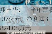 翔丰华：上半年营收7.07亿元，净利润3824.08万元