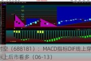 八亿时空（688181）：MACD指标DIF线上穿0轴-技术指标上后市看多（06-13）