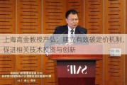 上海高金教授严弘：建立有效碳定价机制，促进相关技术投资与创新