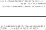 天齐锂业：上半年预亏48.8亿元―55.3亿元