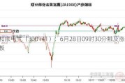 和顺电气（300141）：6月28日09时30分触及涨停板