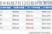 沪深股通|颀中科技7月12日获外资卖出0.04%股份