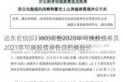 远东宏信(03360)调整2020年可换股债券及2021年可换股债券各自的换股价