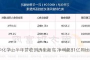 万华化学上半年营收创历史新高 净利超81亿同比降4.6%