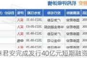 国泰君安完成发行40亿元短期融资券