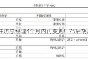 水井坊总经理4个月内再变更！75后胡庭洲接任