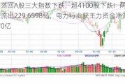 两市震荡回A股三大指数下跌，超4100股下跌！两市主力资金流出229.6598亿，电力行业获主力资金净流入12.70亿