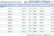 云南旅游(002059.SZ)：截止6月28日公司股东人数为57750户