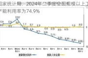 国家统计局：2024年二季度全国规模以上工业产能利用率为74.9%