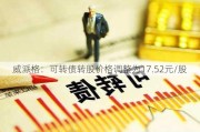 威派格：可转债转股价格调整为17.52元/股