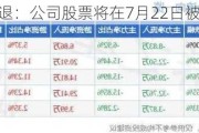 越博退：公司股票将在7月22日被摘牌