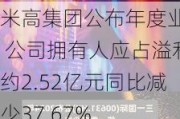 米高集团公布年度业绩 公司拥有人应占溢利约2.52亿元同比减少37.67%