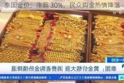 泰国金价：涨超 30%，民众购金热情降温