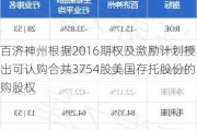 百济神州根据2016期权及激励计划授出可认购合共3754股美国存托股份的购股权