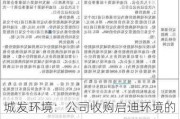 城发环境：公司收购启迪环境的项目主要为固废处理业务相关项目