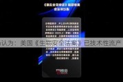 市场认为：美国《生物安全法案》已技术性流产