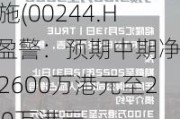 先施(00244.HK)盈警：预期中期净亏2600万港元至2800万港元